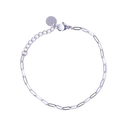 PAPERCLIP ACCENT CHAIN BRACELET