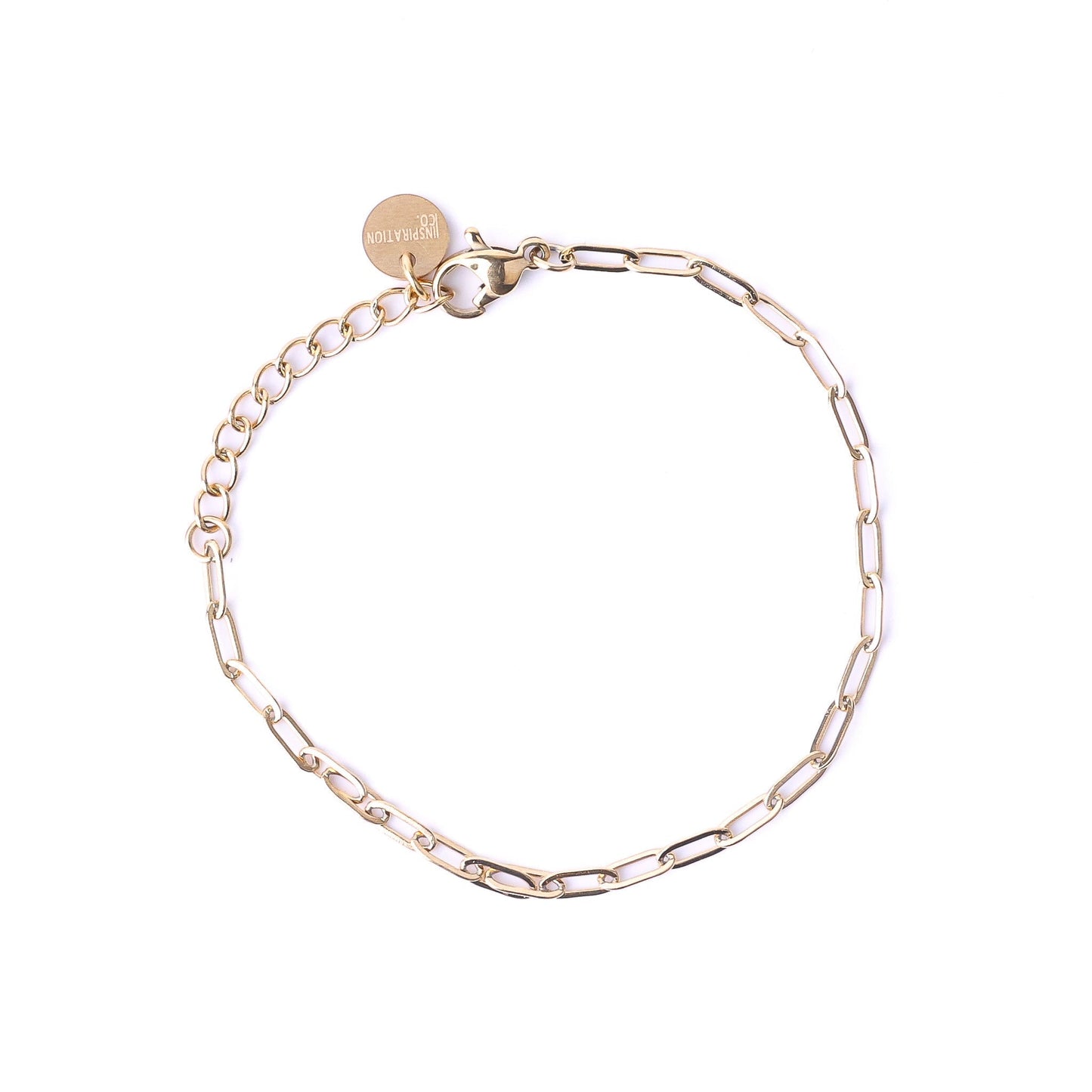 PAPERCLIP ACCENT CHAIN BRACELET