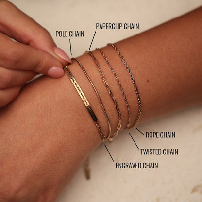 PAPERCLIP ACCENT CHAIN BRACELET