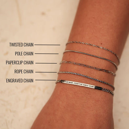 POLE ACCENT CHAIN BRACELET