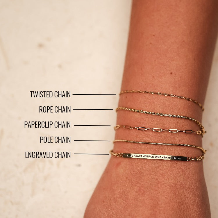 PAPERCLIP ACCENT CHAIN BRACELET